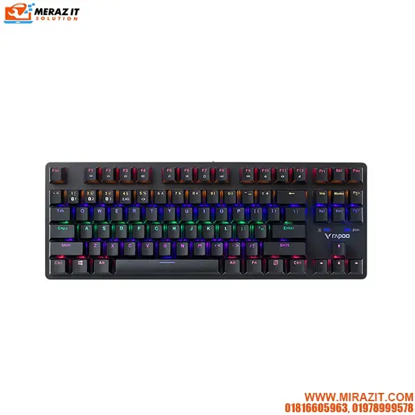 RAPOO V500PRO MT Multimode (87 Key) Backlit Blue Switch Mechanical Gaming Keyboard