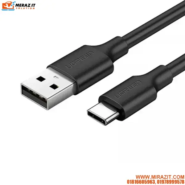UGREEN 60118 USB-A 2.0 to USB-C Cable Nickel Plating 2m (Black) #US287