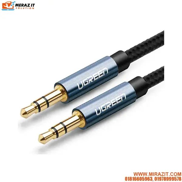 UGREEN AV112 (10688) 3.5mm Male To Male Round Cable - 3M
