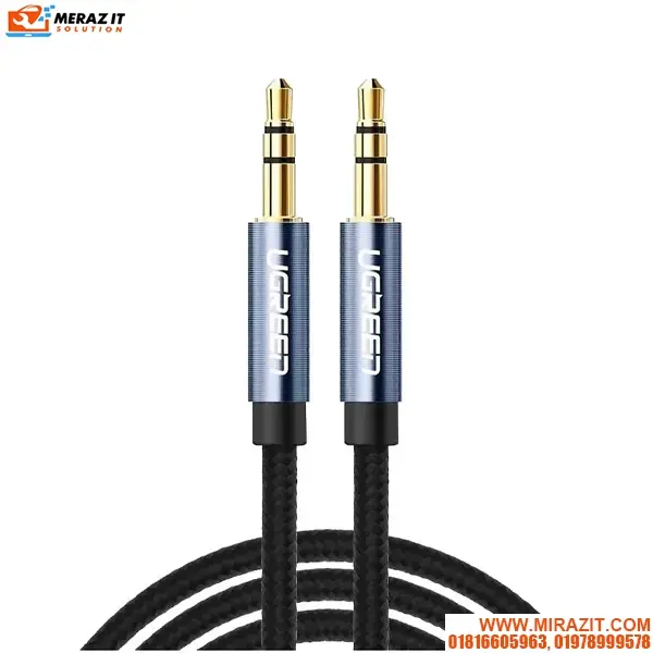 UGREEN AV112 (10689) 3.5mm Male To Male Round Cable - 5m