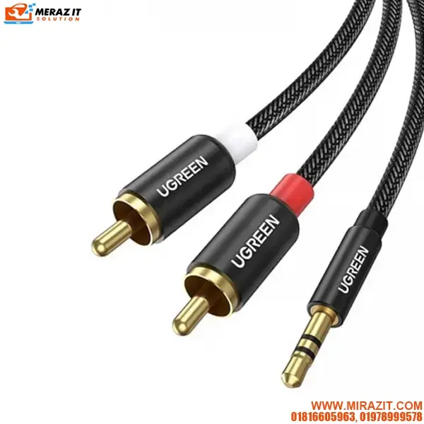 Ugreen AV116 (60240) 3.5mm Male to 2 RCA Male 1M Audio Cable