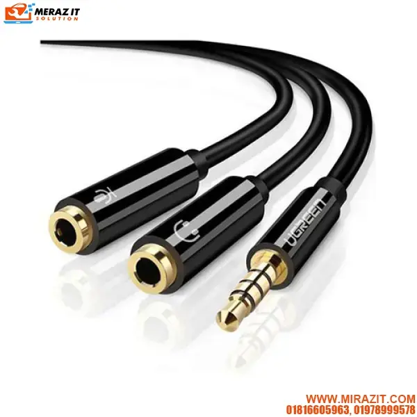 UGREEN AV141 (30620) 3.5mm Male To Dual 3.5mm Female Headset Splitter