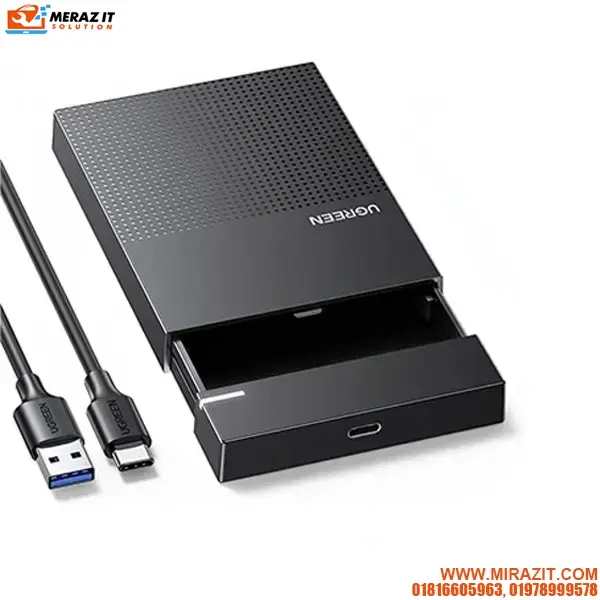 UGREEN CM471 (30727) 2.5 Inch Hard Drive Enclosure with USB-C to USB-A Cable