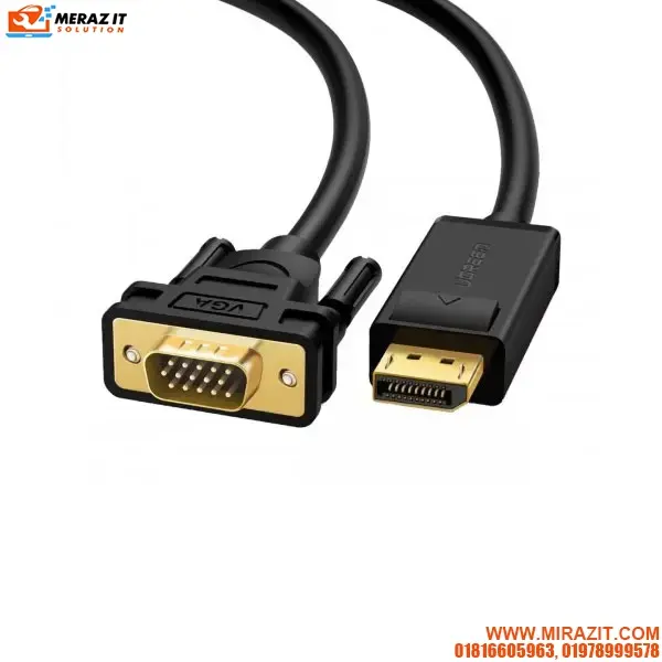 UGREEN DP105 (10247) DisplayPort Male to VGA Male Cable - 1.5M