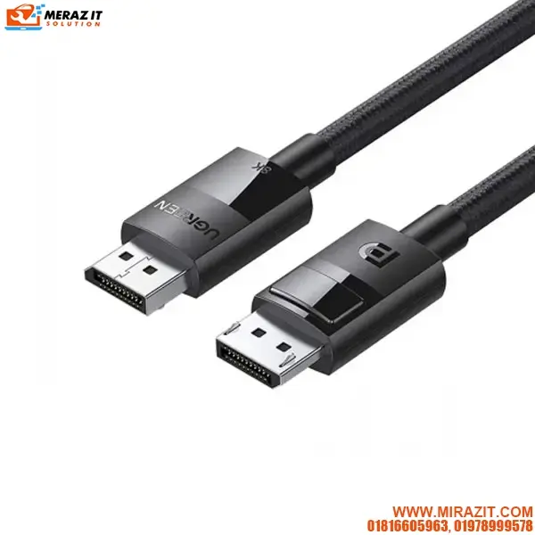 UGREEN DP114 (80393) DP 1.4 Male to Male Plastic Case Braided Cable 3M