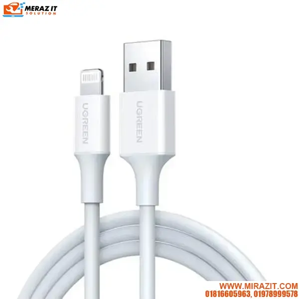 UGREEN US155 (80315) 1.5M 2.4A MFi Lightning USB Charging Cable White