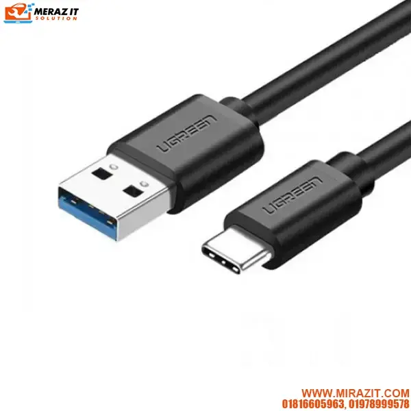 UGREEN US184 (20882) USB 3.0 A Male to Type C Male Cable Nickel Plating 1m (Black)