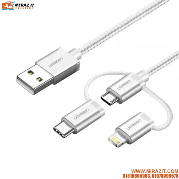 UGREEN US186 (80825) 3-in-1 Multi USB Charging Cable Cord