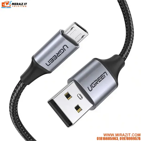 UGREEN US290 (60146) Micro USB 2.0 Cable 1M Metal/Black