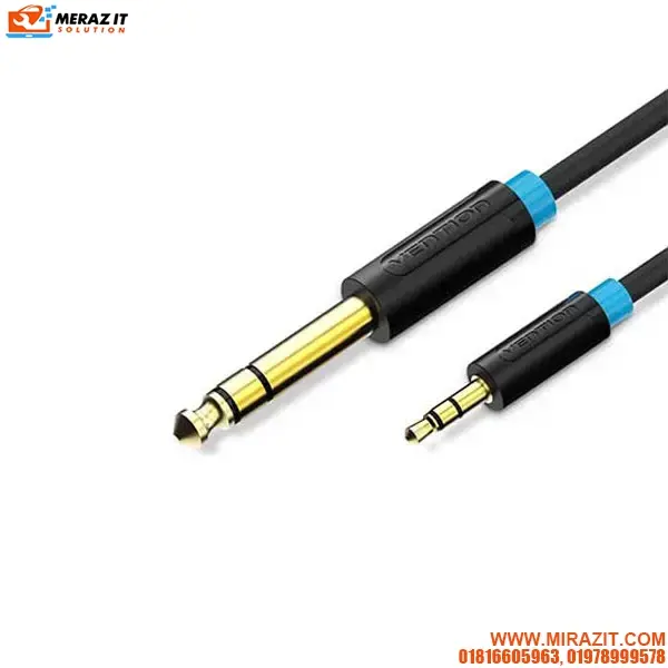 VENTION BABBF 6.5mm Male to 3.5mm Male Audio Cable 1M Black