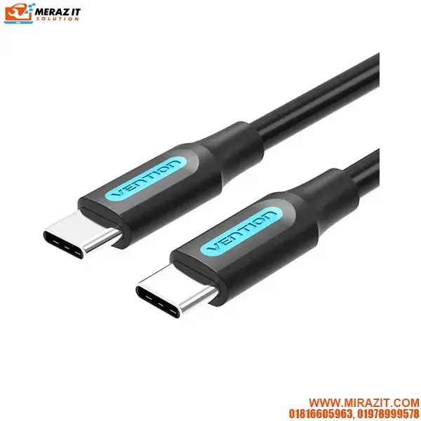 Vention COSBG USB 2.0 C Male to Male Cable 1.5M Black PVC Type