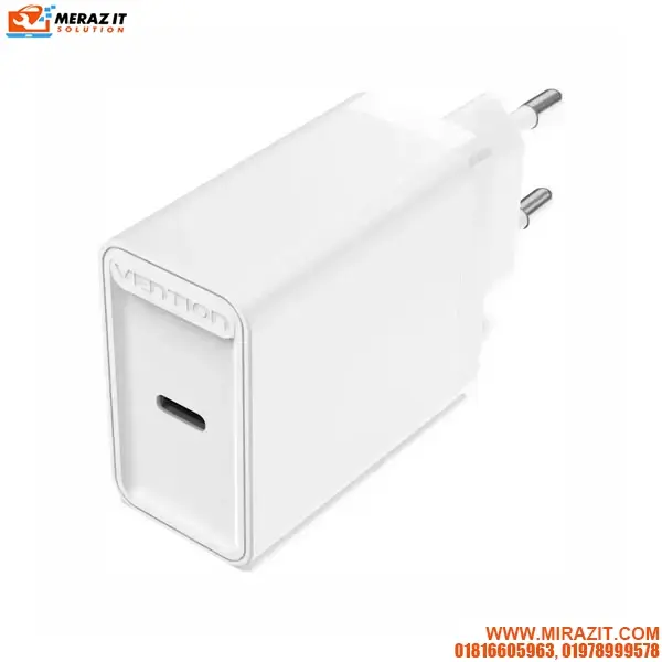 VENTION FADW0-EU 1-port USB-C Wall Charger(20W) EU-Plug White