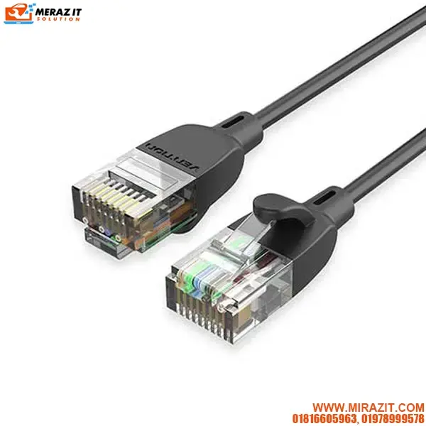 VENTION IBIBI Cat.6A UTP Patch Cable 3M Black Slim Type