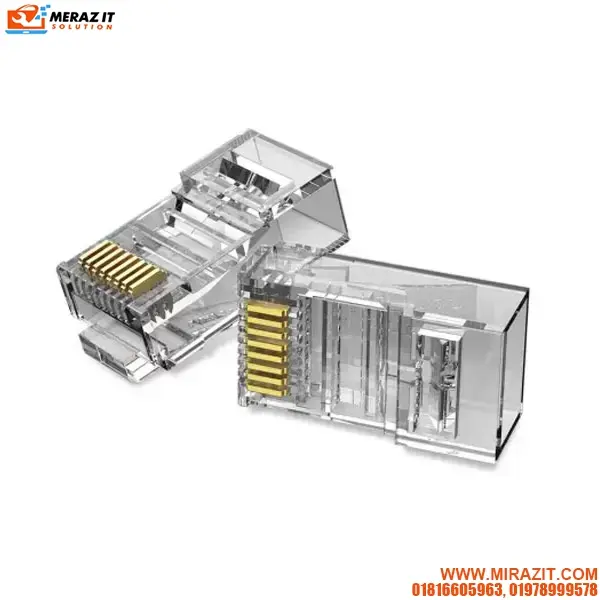 VENTION IDDR0-100 Cat6 UTP RJ45 Modular Plug Transparent 100 Pack