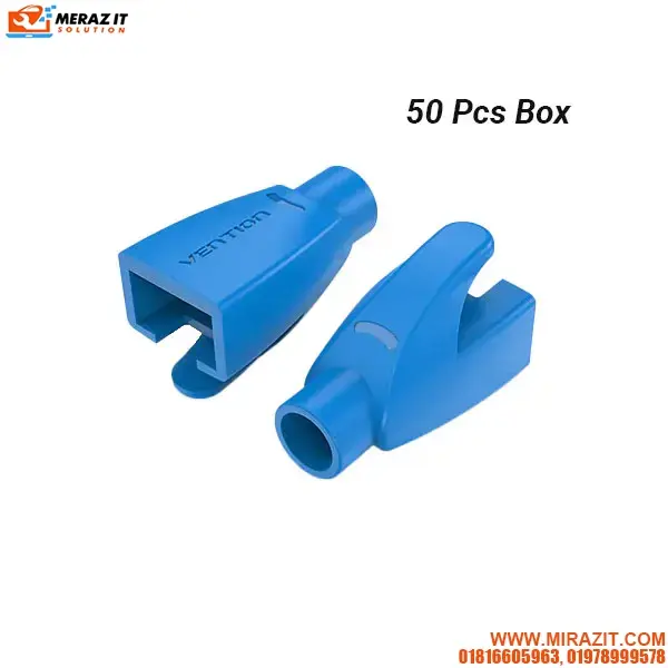 VENTION IODL0-50 RJ45 Strain Relief Boots Blue PVC Type 50 Pack